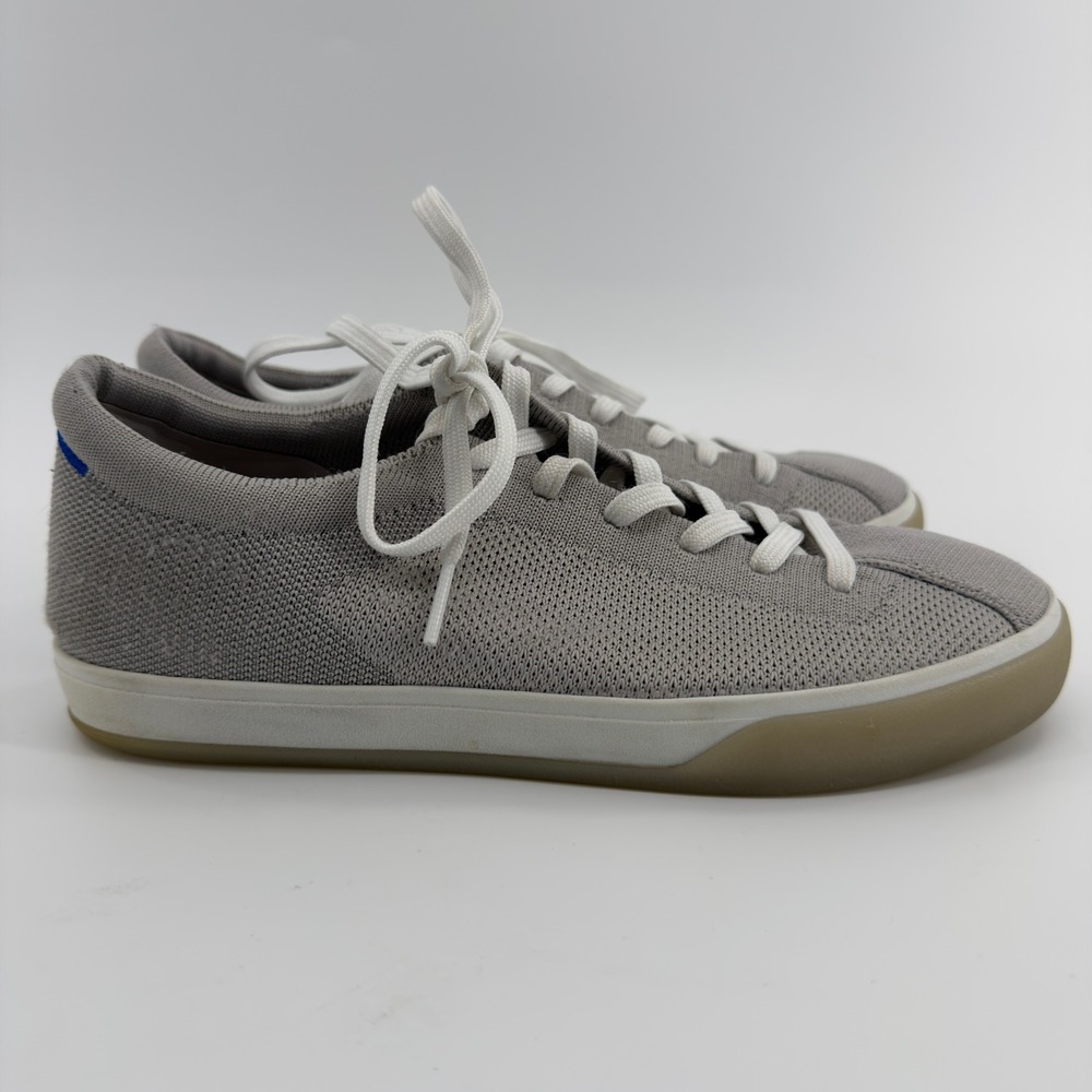 Rothys RS01 Mens Sneakers‎ Grey Knit Lace Up Low Top Shoes Size 9
